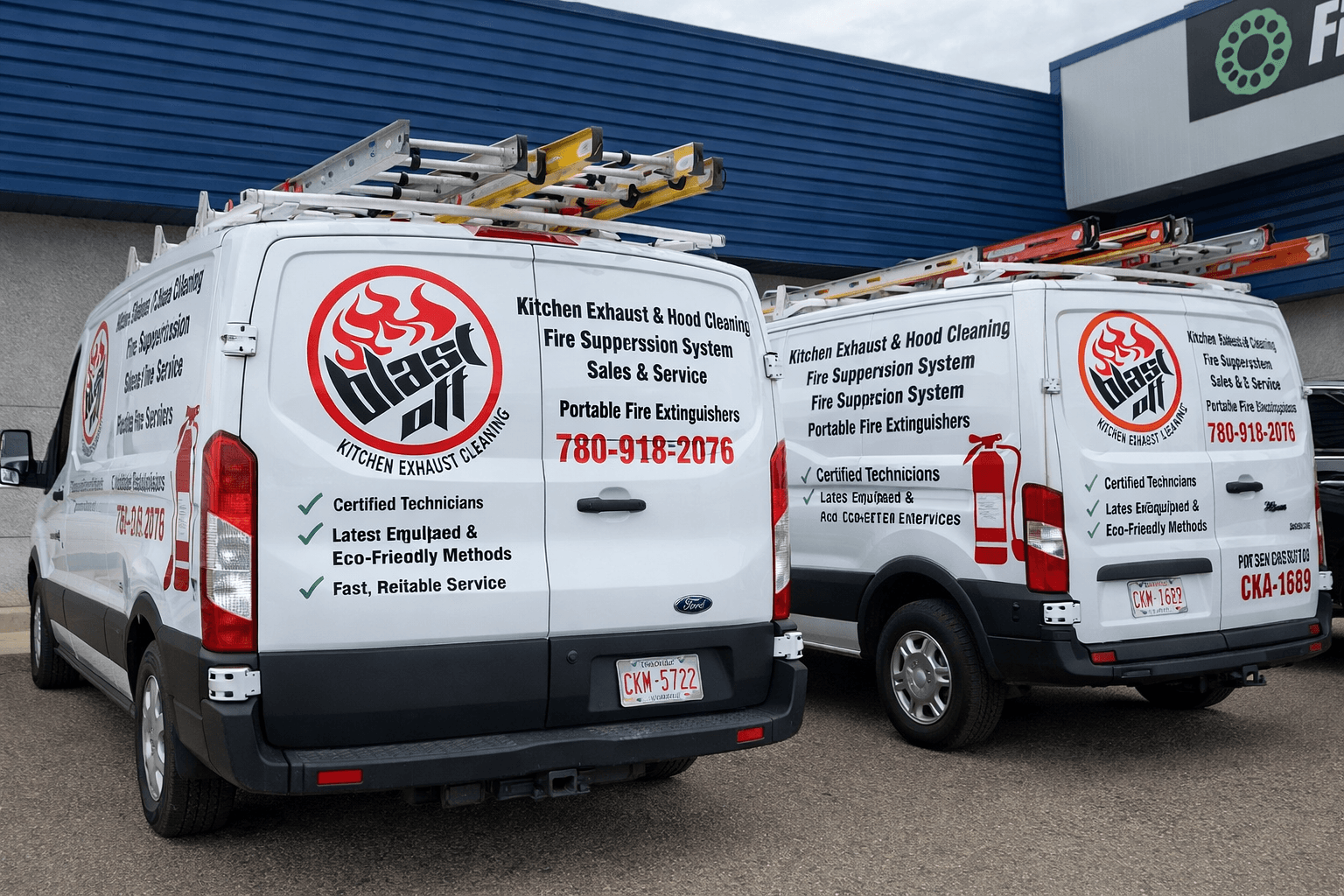 Blast Off fleet and equipment in Alberta